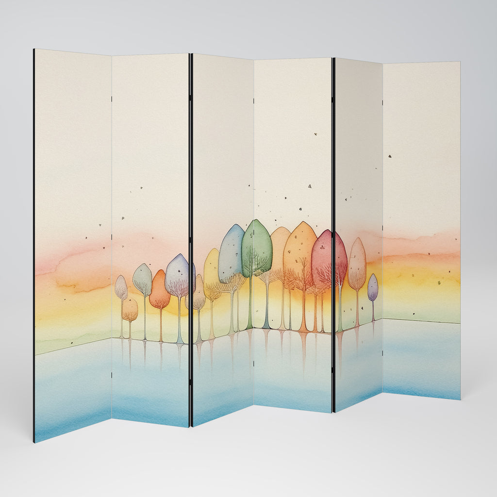COLORFUL OASIS 6-Panel Room Divider