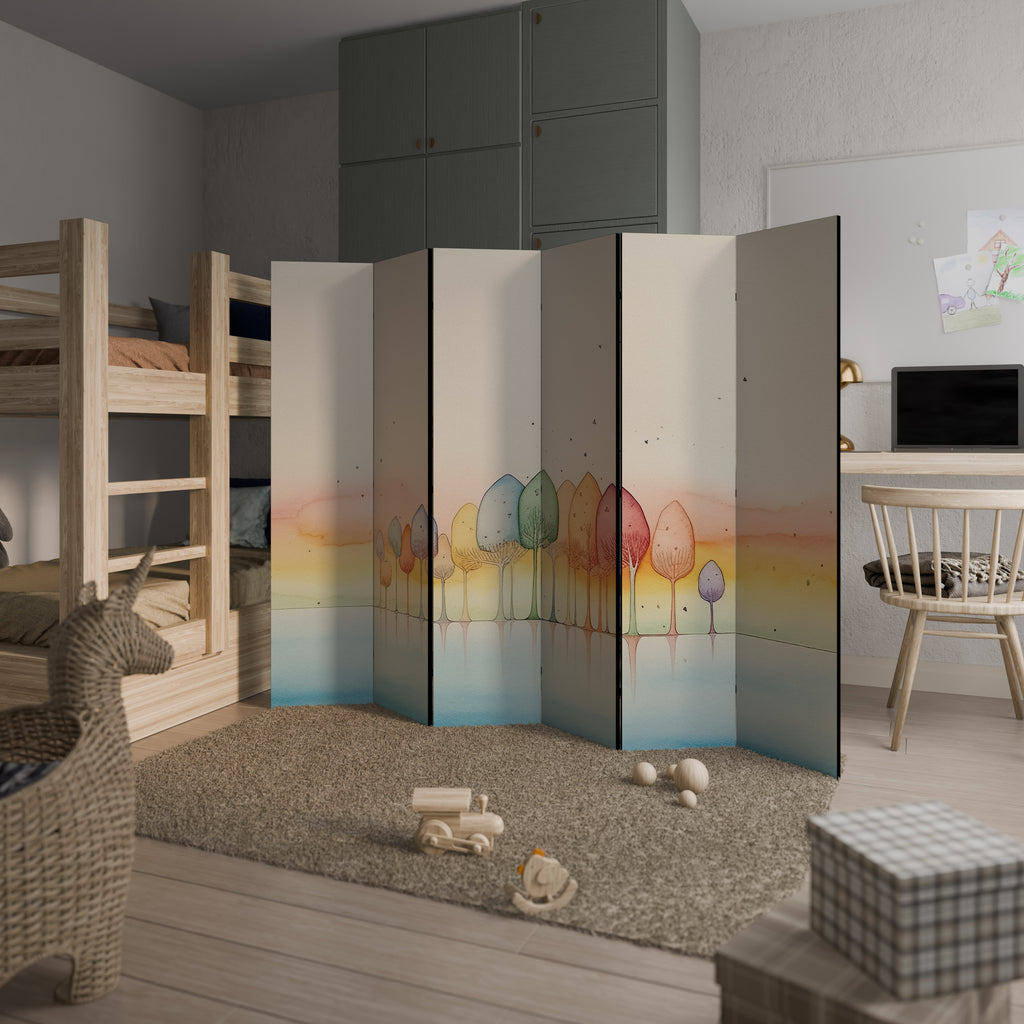COLORFUL OASIS 6-Panel Room Divider