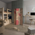 APRICOT FRENZY 3-Panel Room Divider