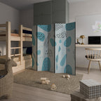 GREENISH FRENZY 5dílný paraván