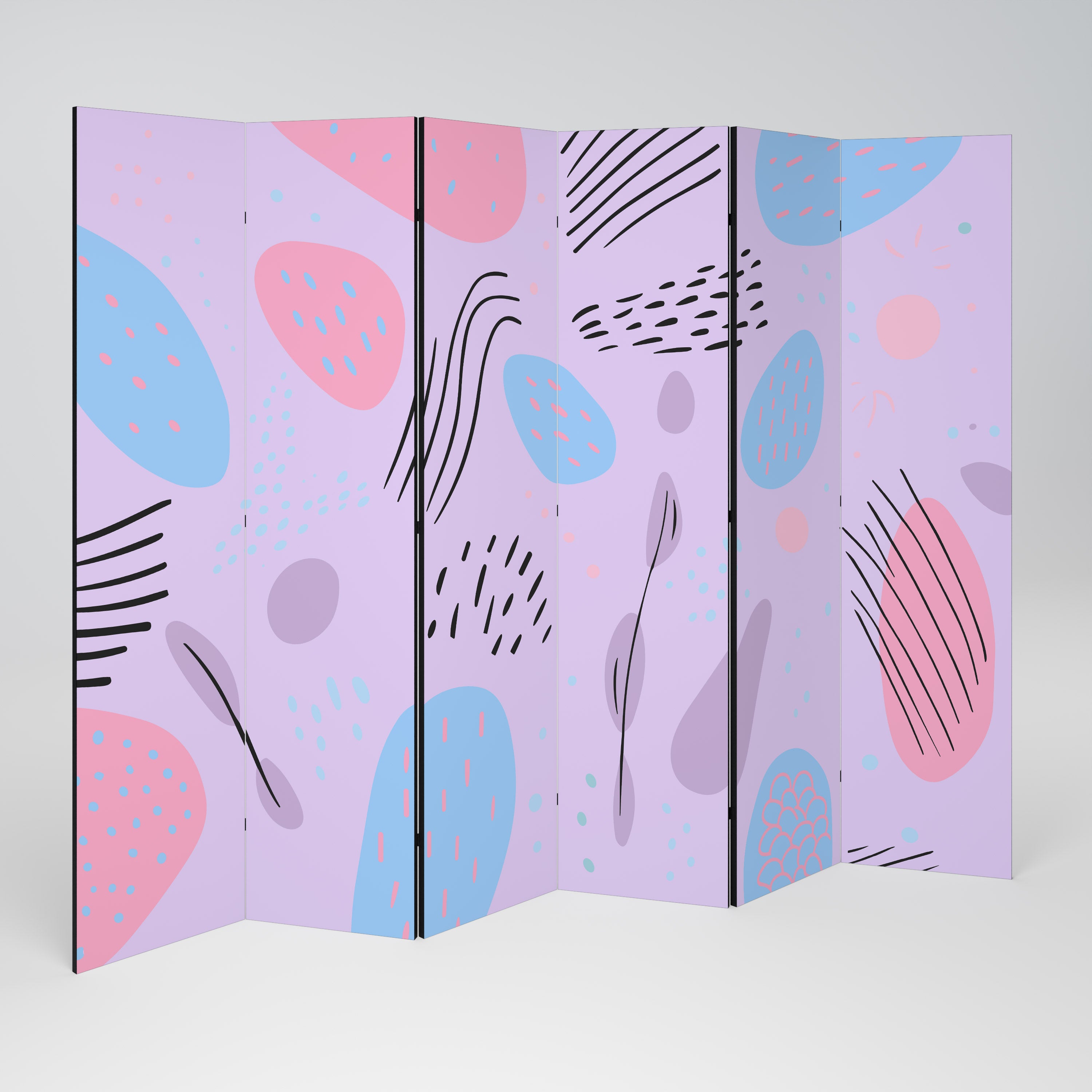 PINKY FRENZY 6-Panel Room Divider