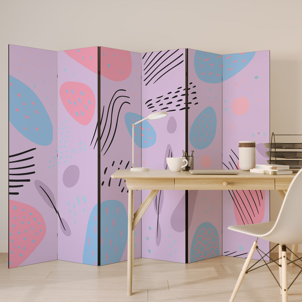 PINKY FRENZY 6-Panel Room Divider