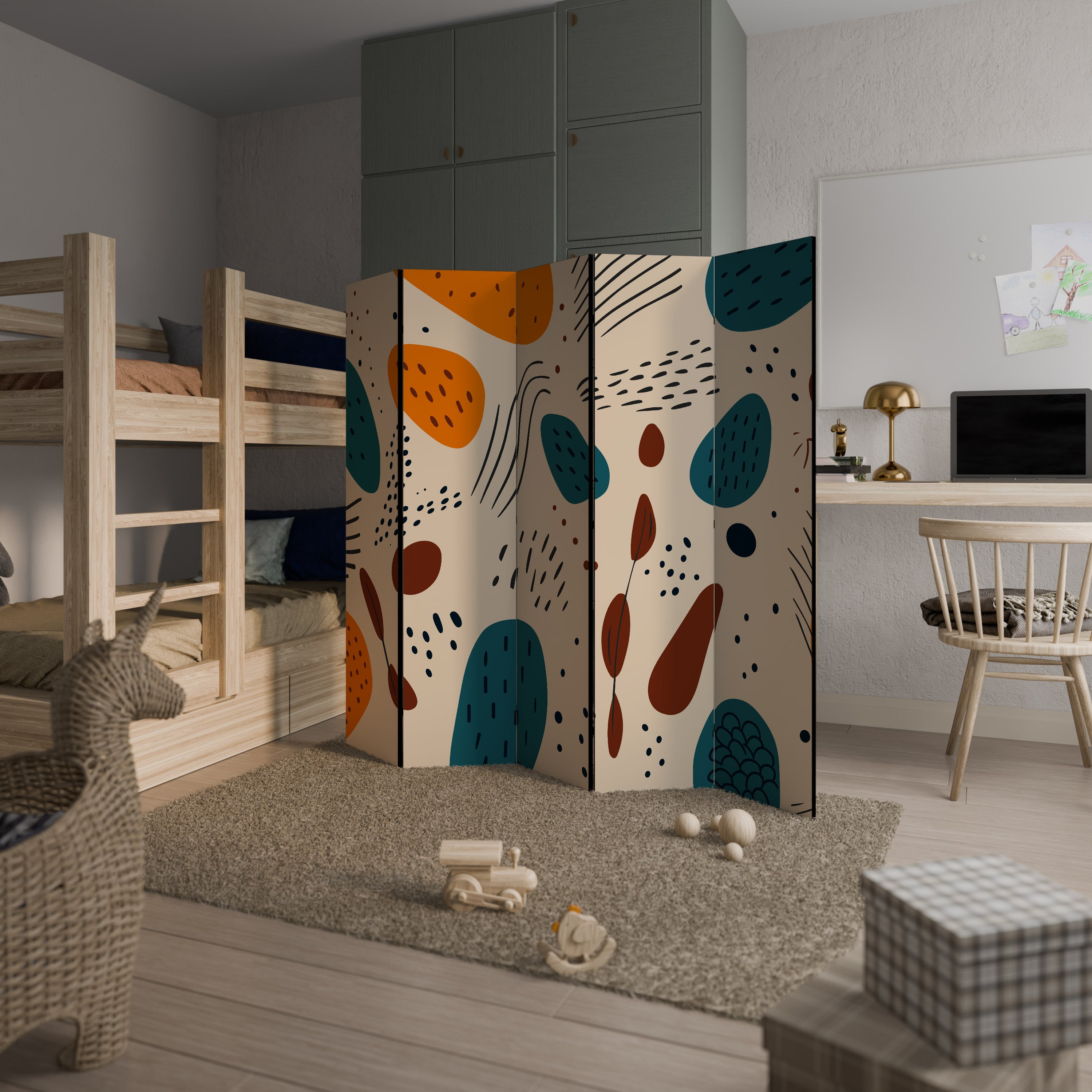 VIBRANT FRENZY 5dílný paraván