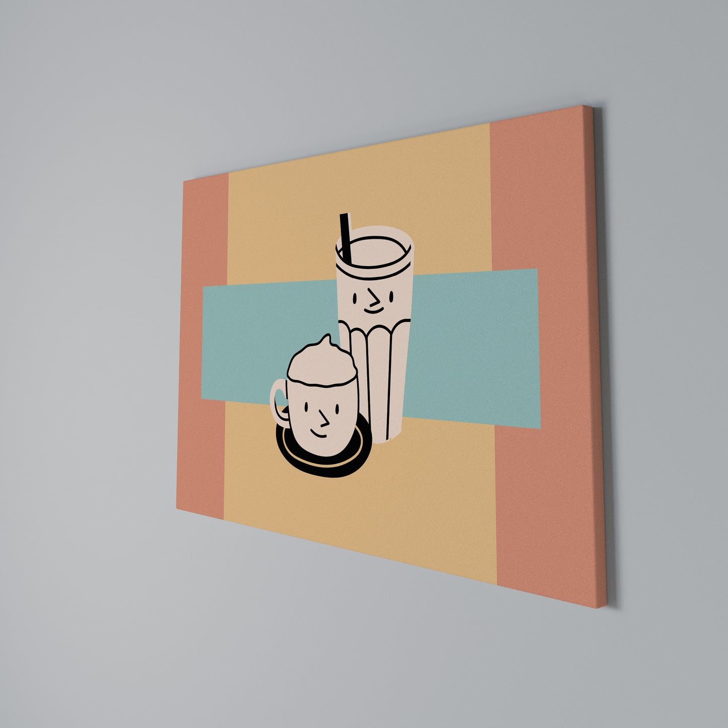 COFFEE PLEASURES Horizontal Canvas Print