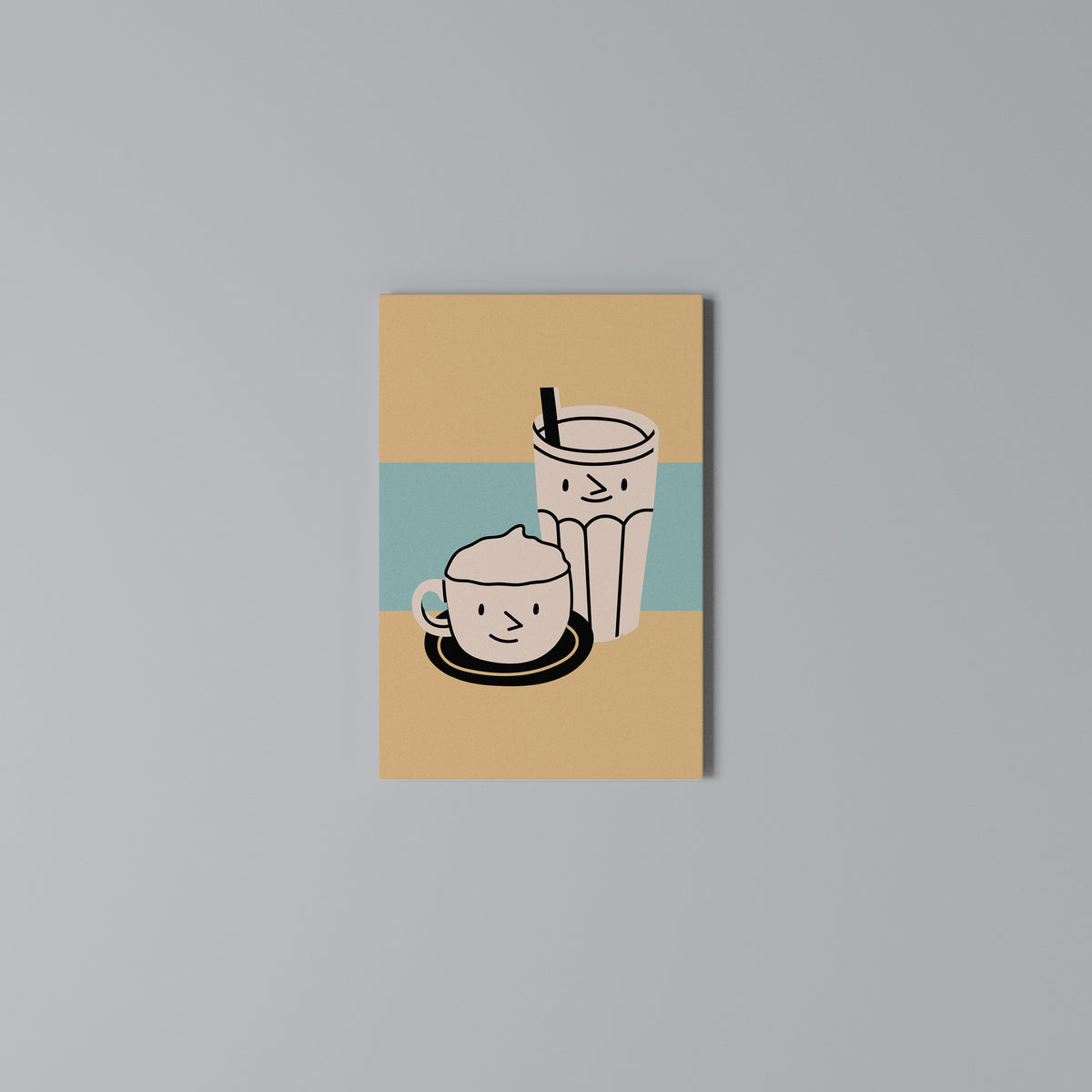COFFEE PLEASURES Vertical Canvas Print