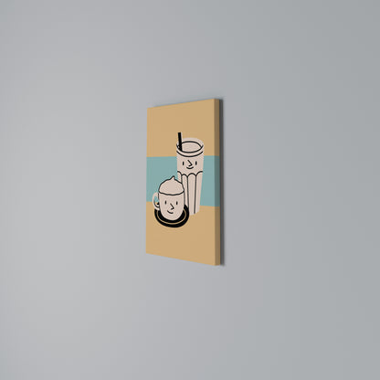 COFFEE PLEASURES Vertical Canvas Print