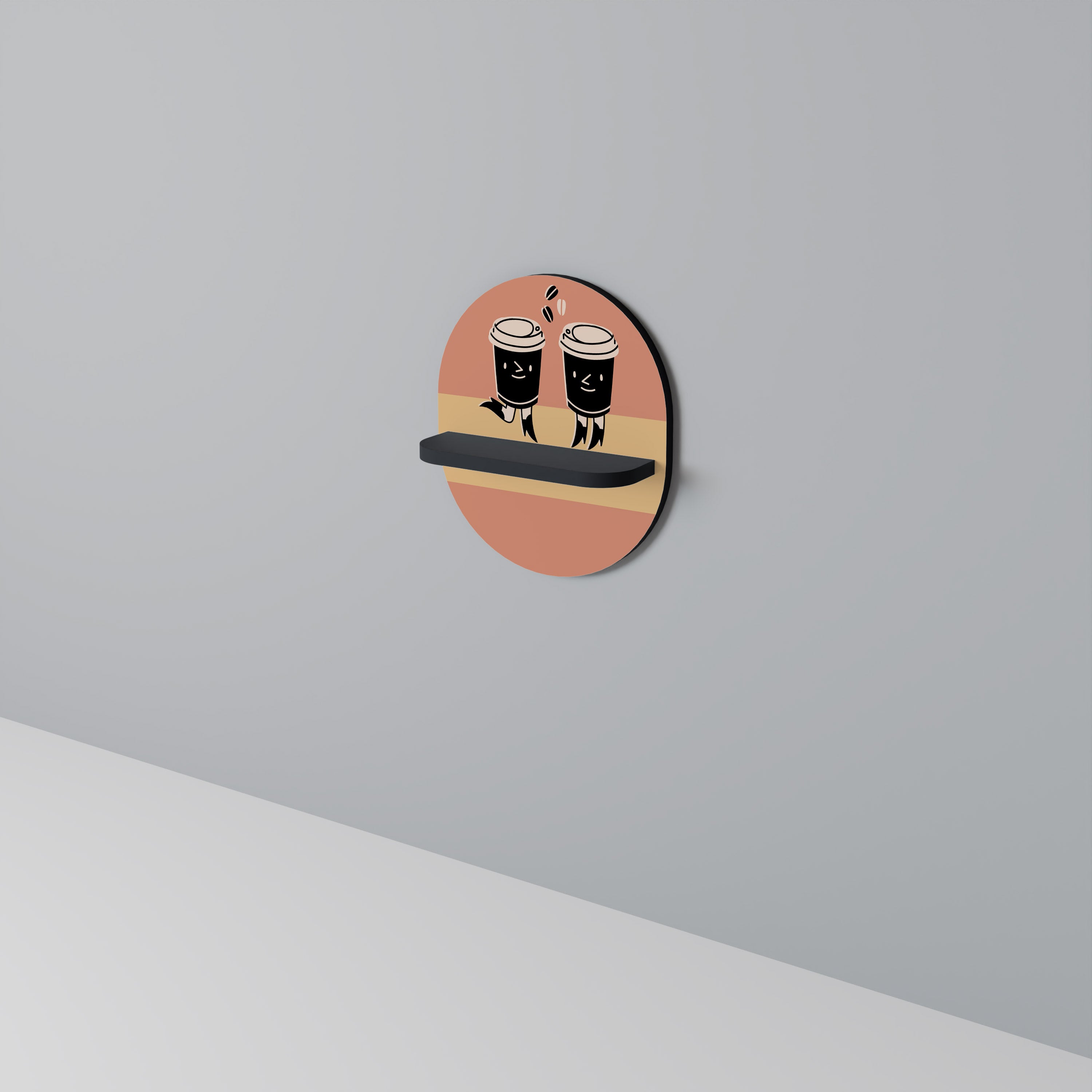 JOYFUL COFFEE Art Shelf