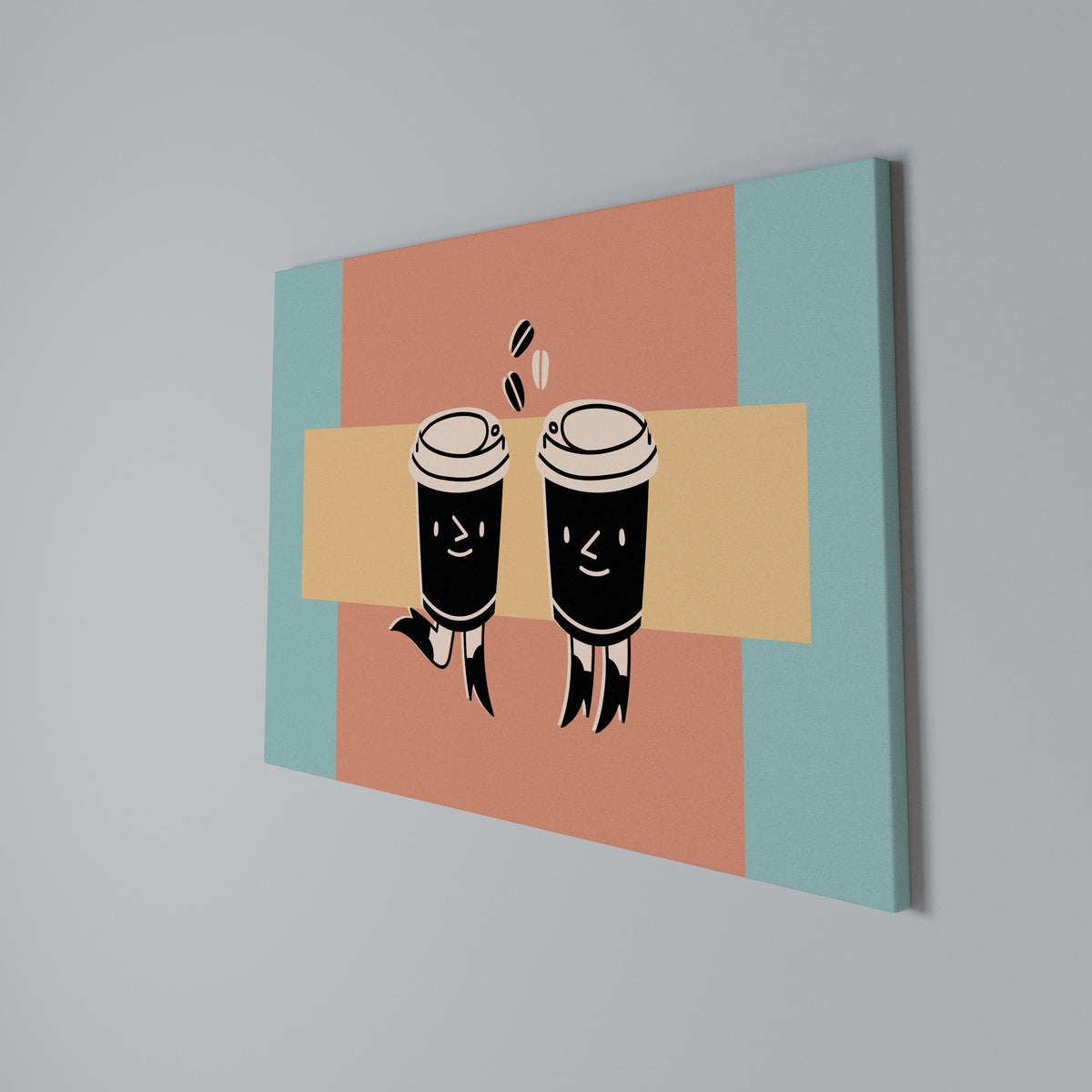 JOYFUL COFFEE Horizontal Canvas Print