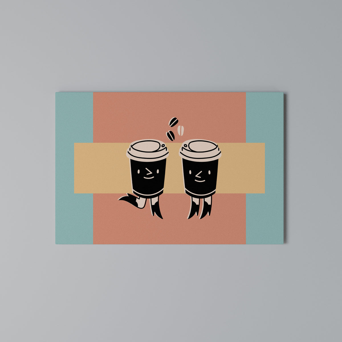 JOYFUL COFFEE Horizontal Canvas Print