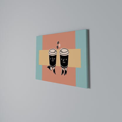 JOYFUL COFFEE Horizontal Canvas Print