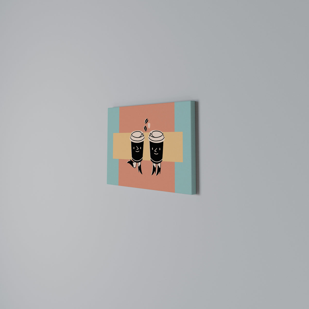 JOYFUL COFFEE Horizontal Canvas Print