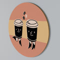 JOYFUL COFFEE Kulatá nástěnná dekorace