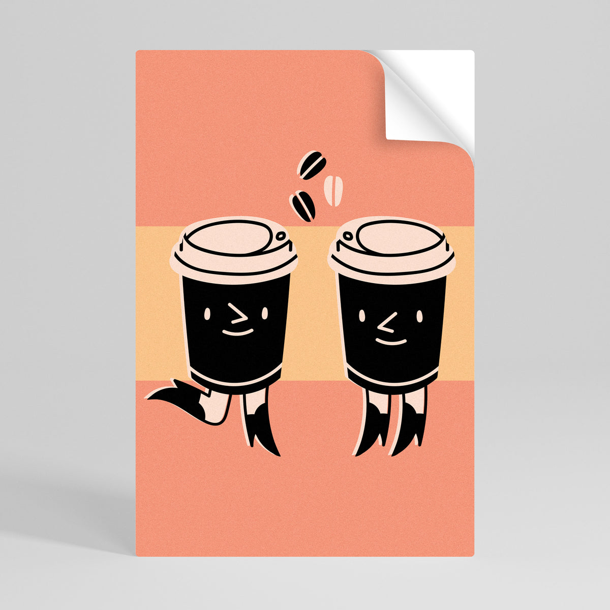 JOYFUL COFFEE Svislý samolepicí plakát