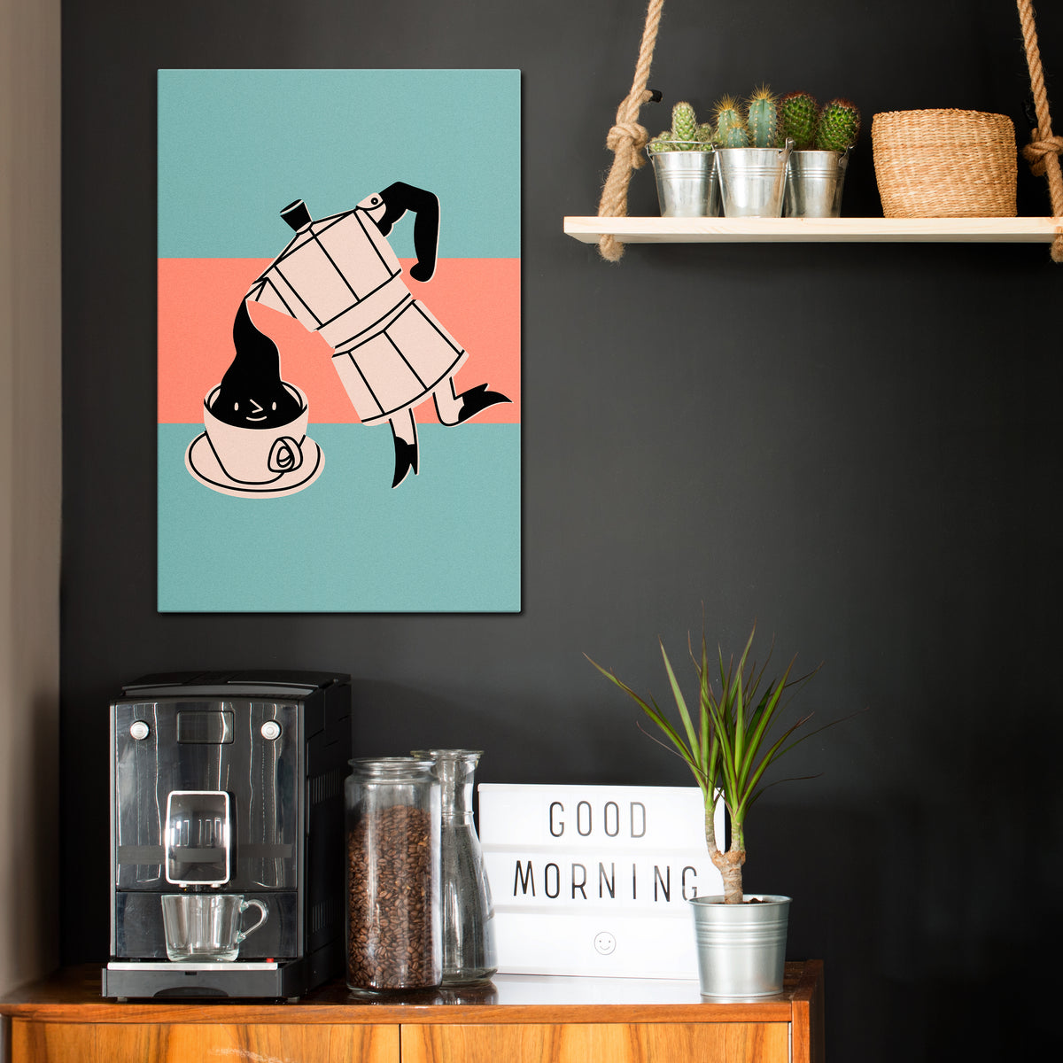 POWER ESPRESSO Vertical Canvas Print