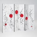 RED WHISPERS IN FOLIAGE 6-Panel Room Divider