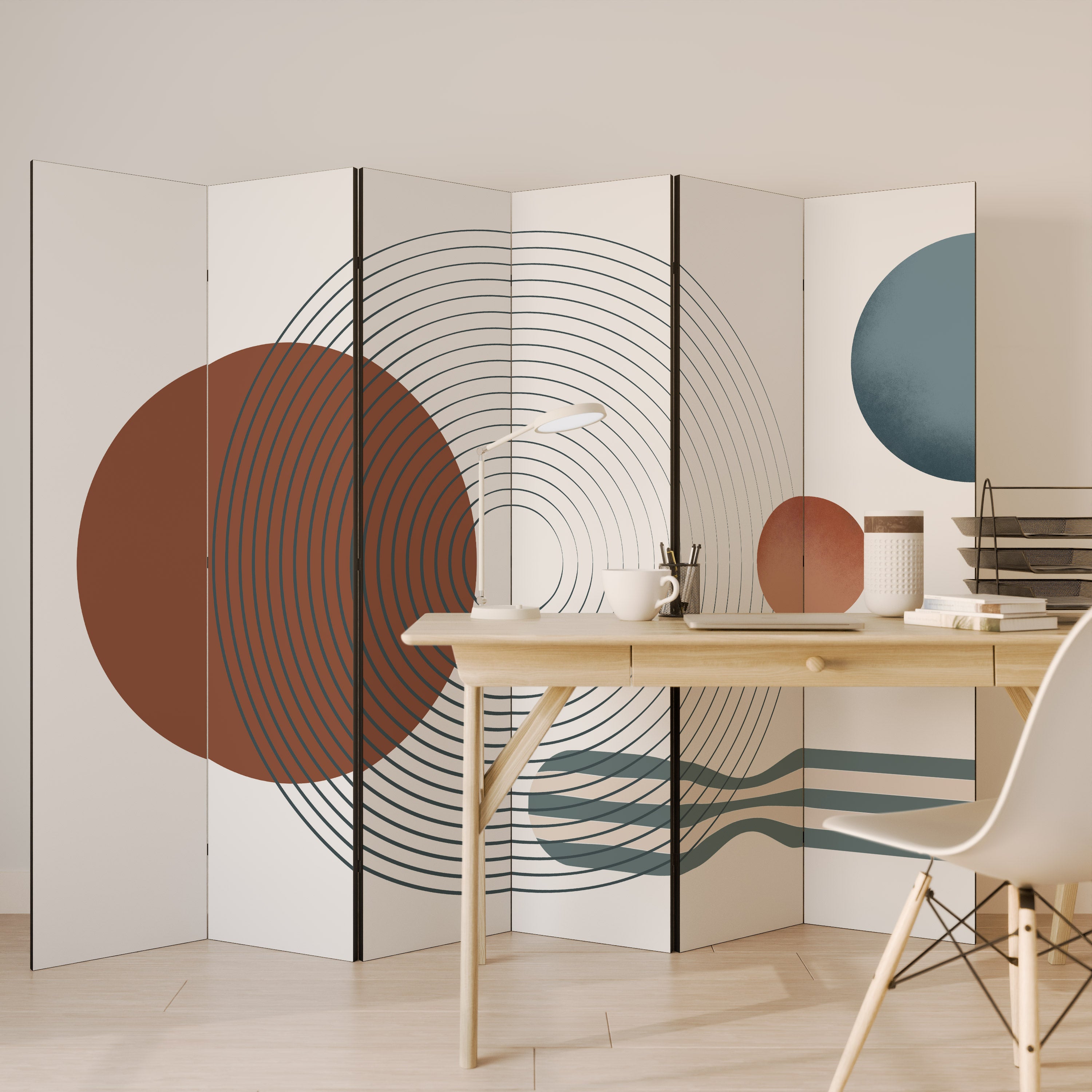 QUIET SNAPSHOT 6-Panel Room Divider