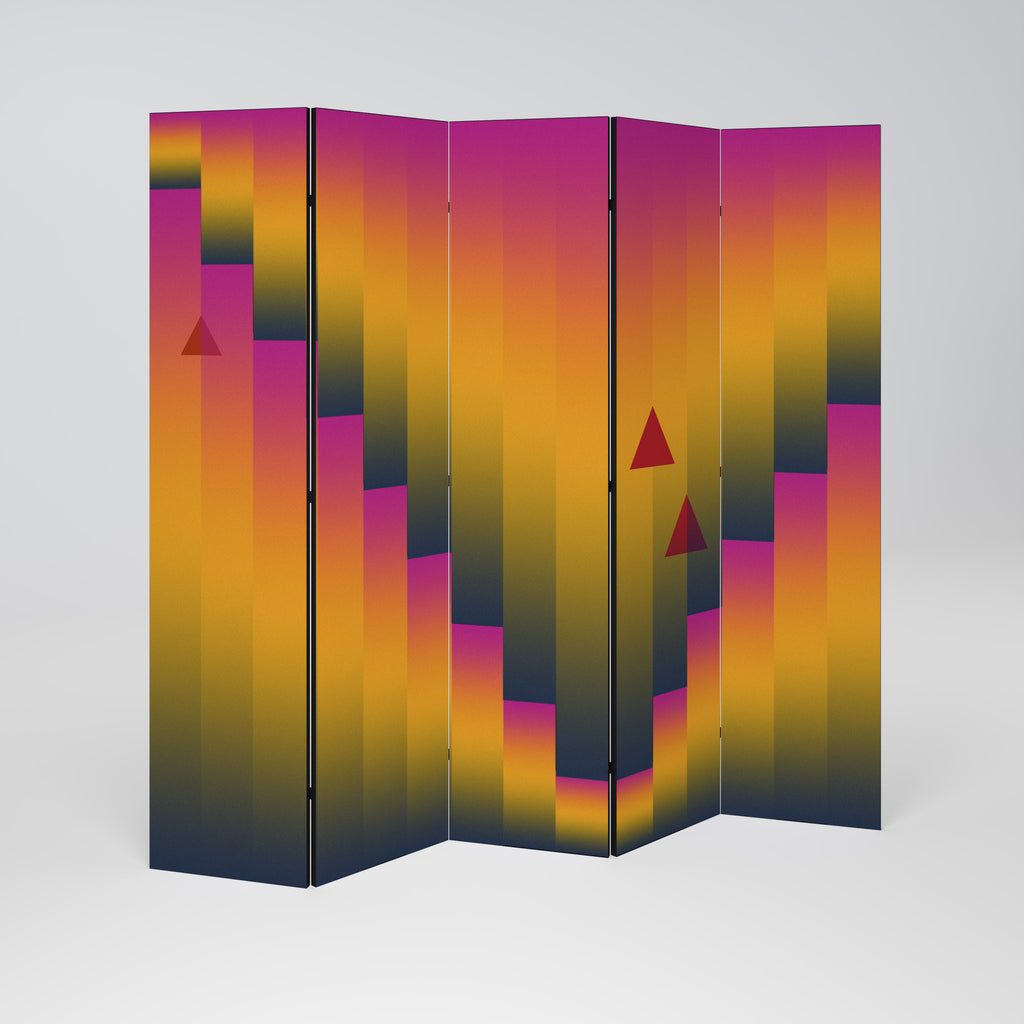 GOLDEN FADE 5dílný paraván