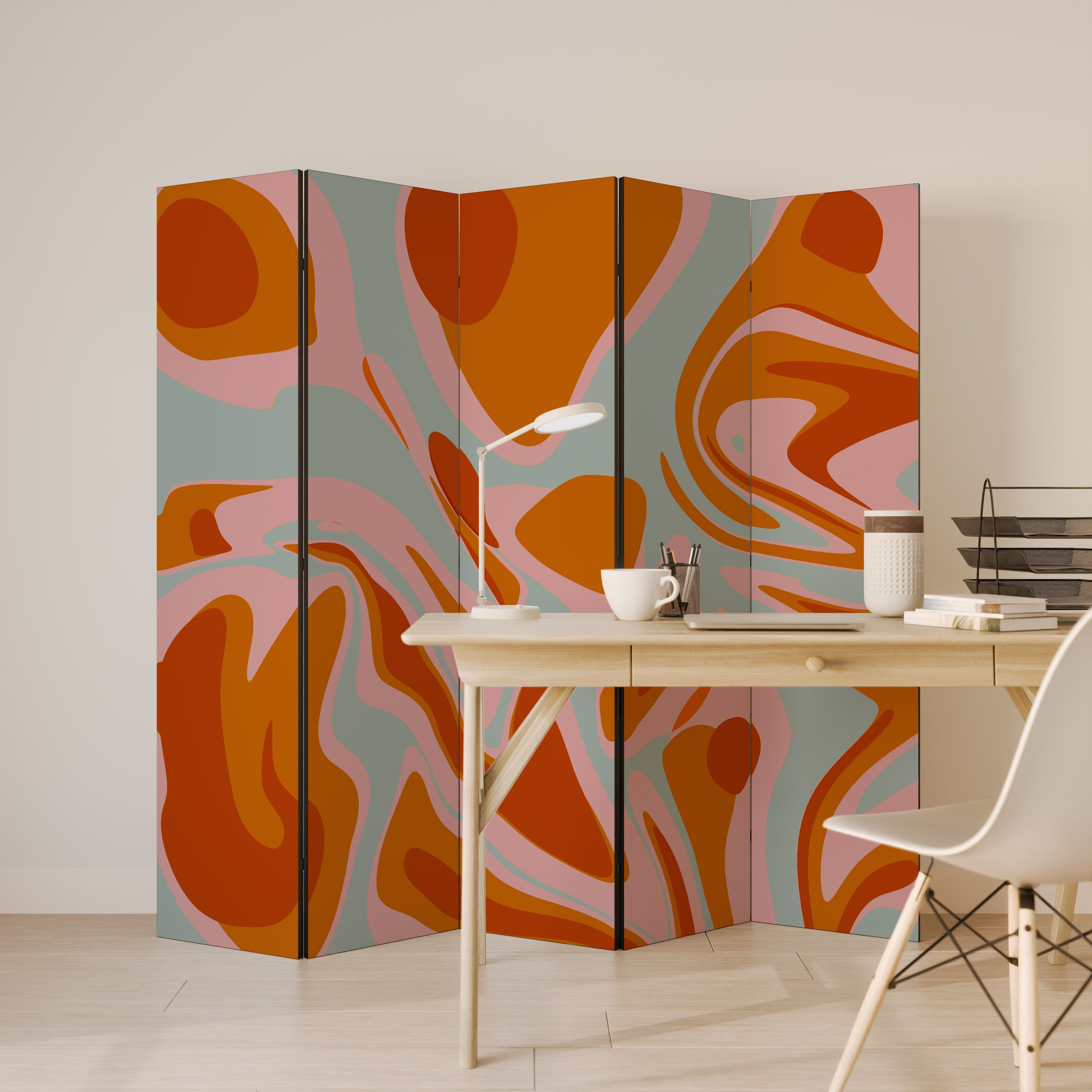 FLOATING BURN 5dílný paraván