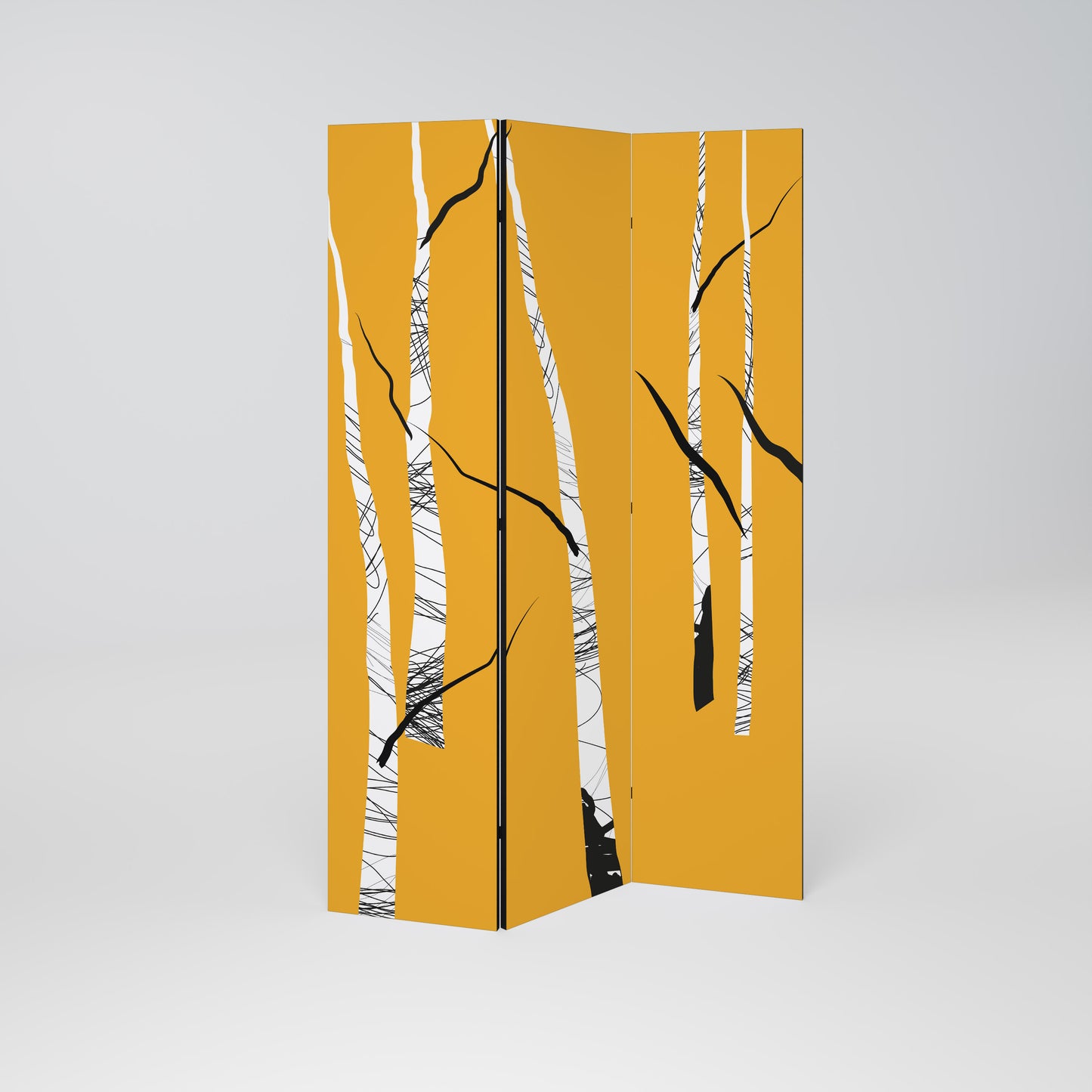BIRCH ABSTRACT 3dílný paraván