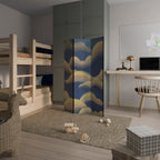 CLOUD RUFFLE 3-Panel Room Divider