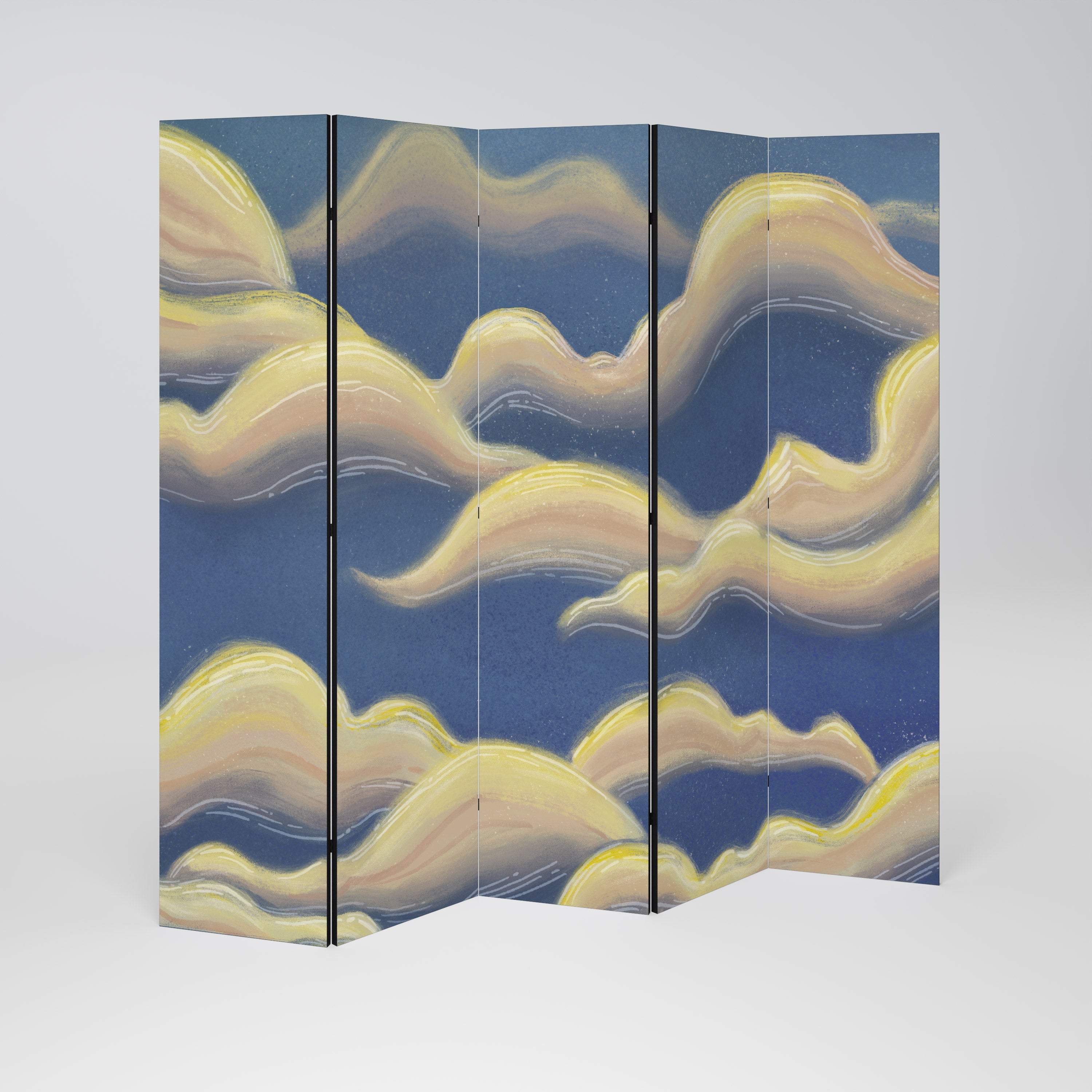 CLOUD RUFFLE 5dílný paraván