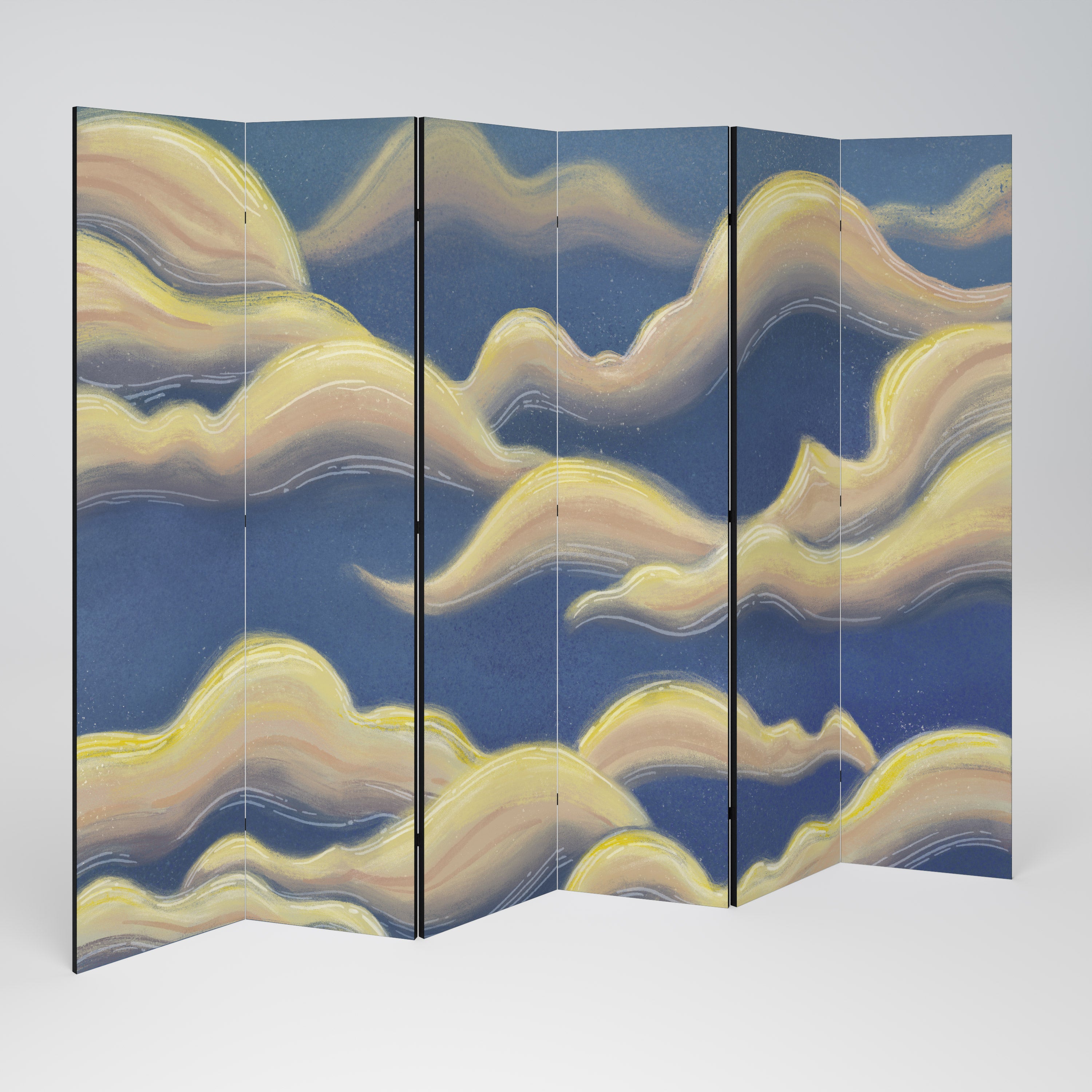 CLOUD RUFFLE 6-Panel Room Divider