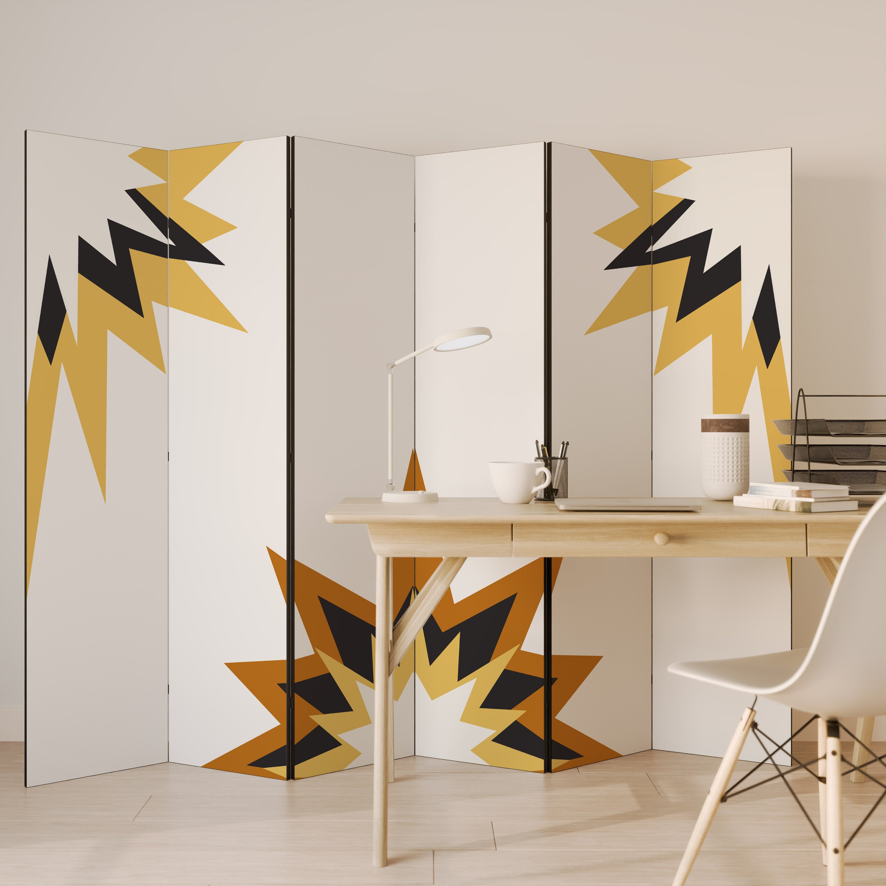 EXPLOSIVE HARMONY 6-Panel Room Divider
