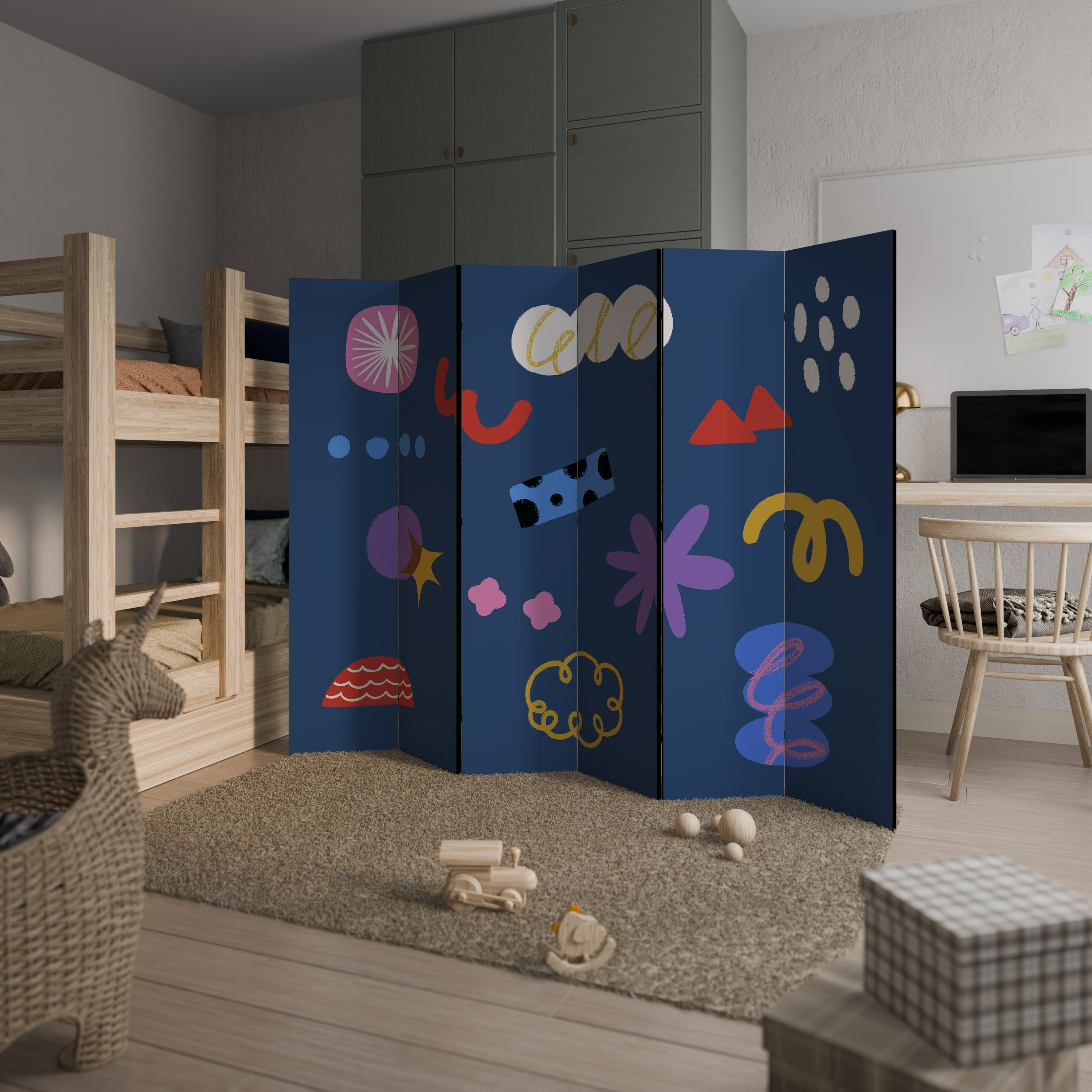 DREAMY HUMOR 6-Panel Room Divider