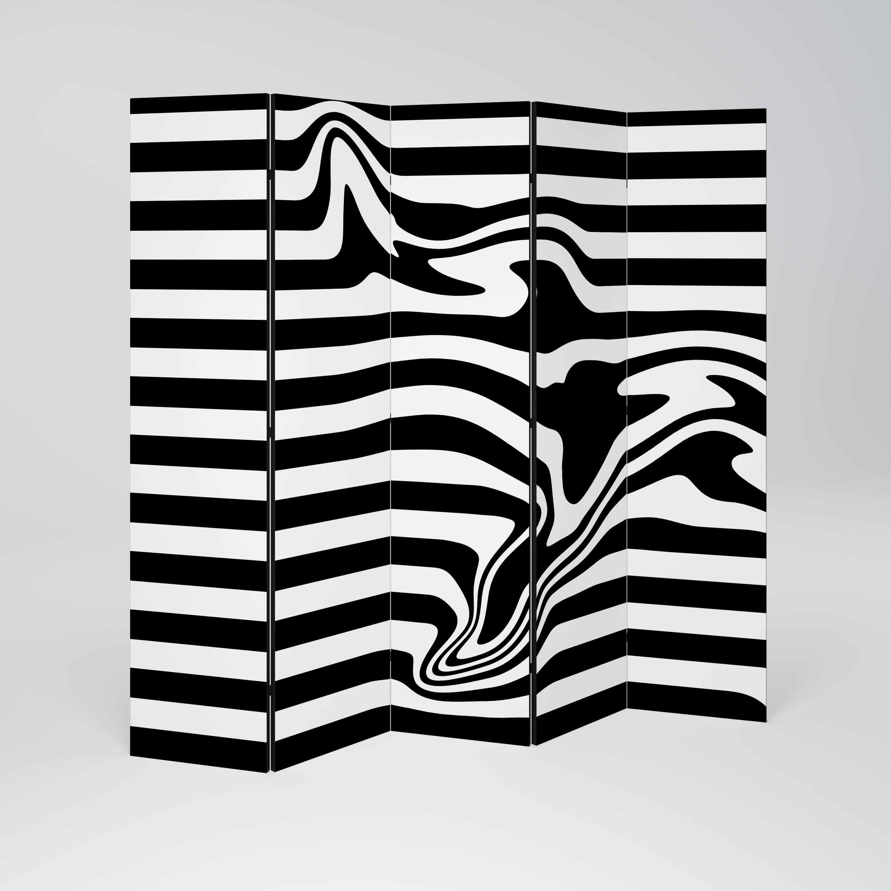 POLYLINE FUZZY 5dílný paraván