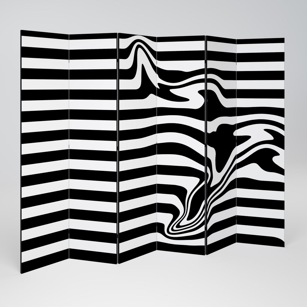 POLYLINE FUZZY 6-Panel Room Divider