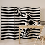 POLYLINE FUZZY 6-Panel Room Divider