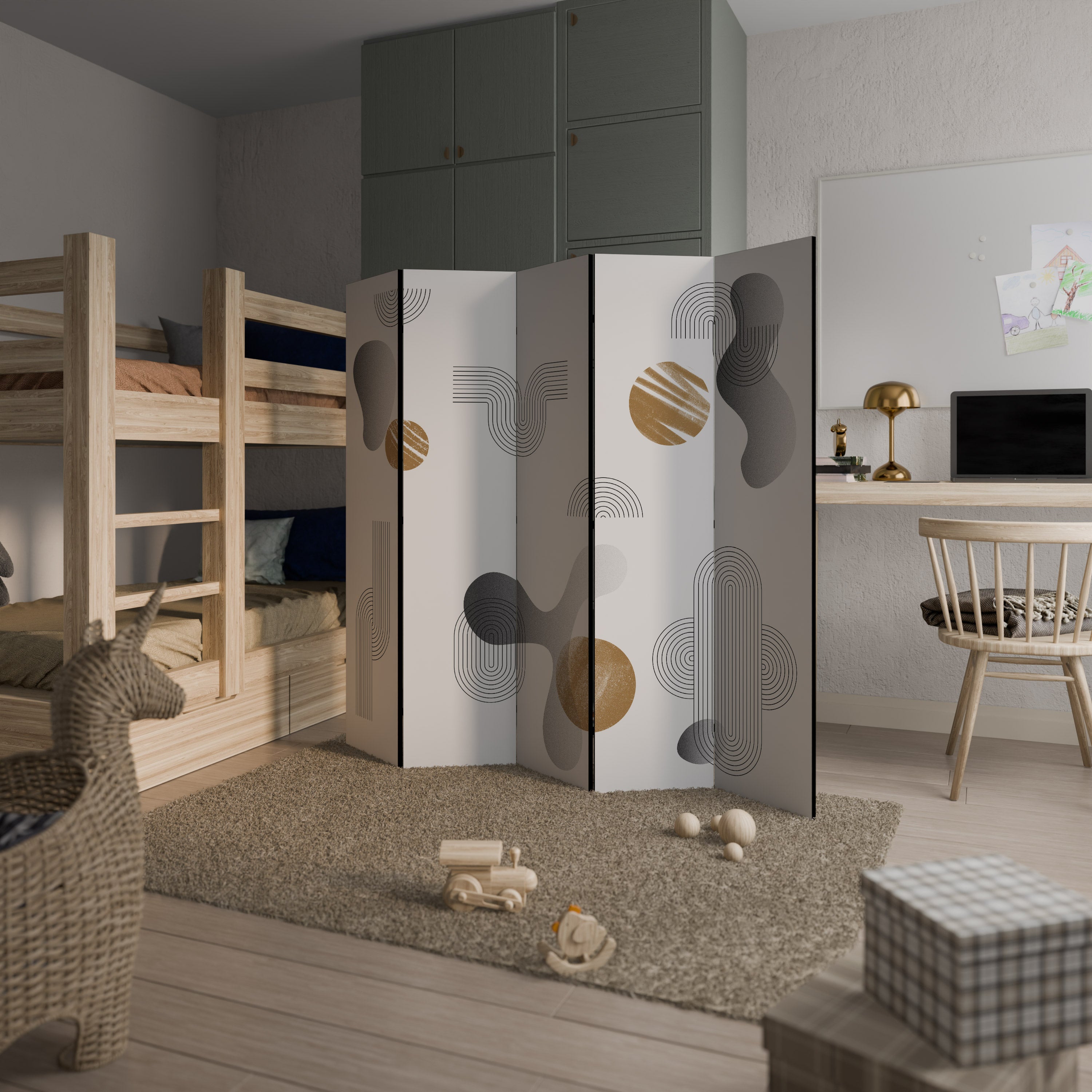 CLEAR CREATIONS 5dílný paraván