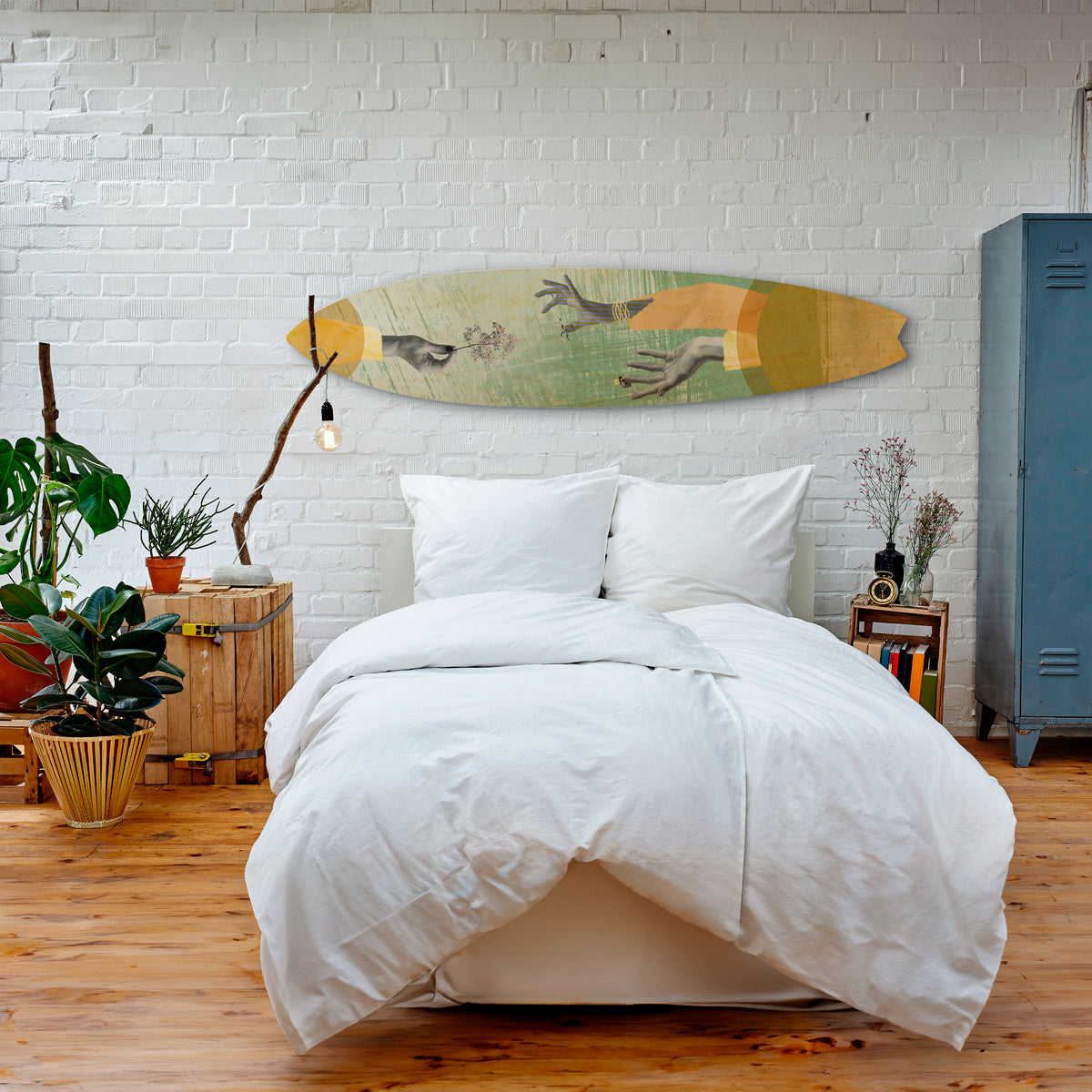 EARTH ELEMENTS Dekorativní panel ve tvaru surfu