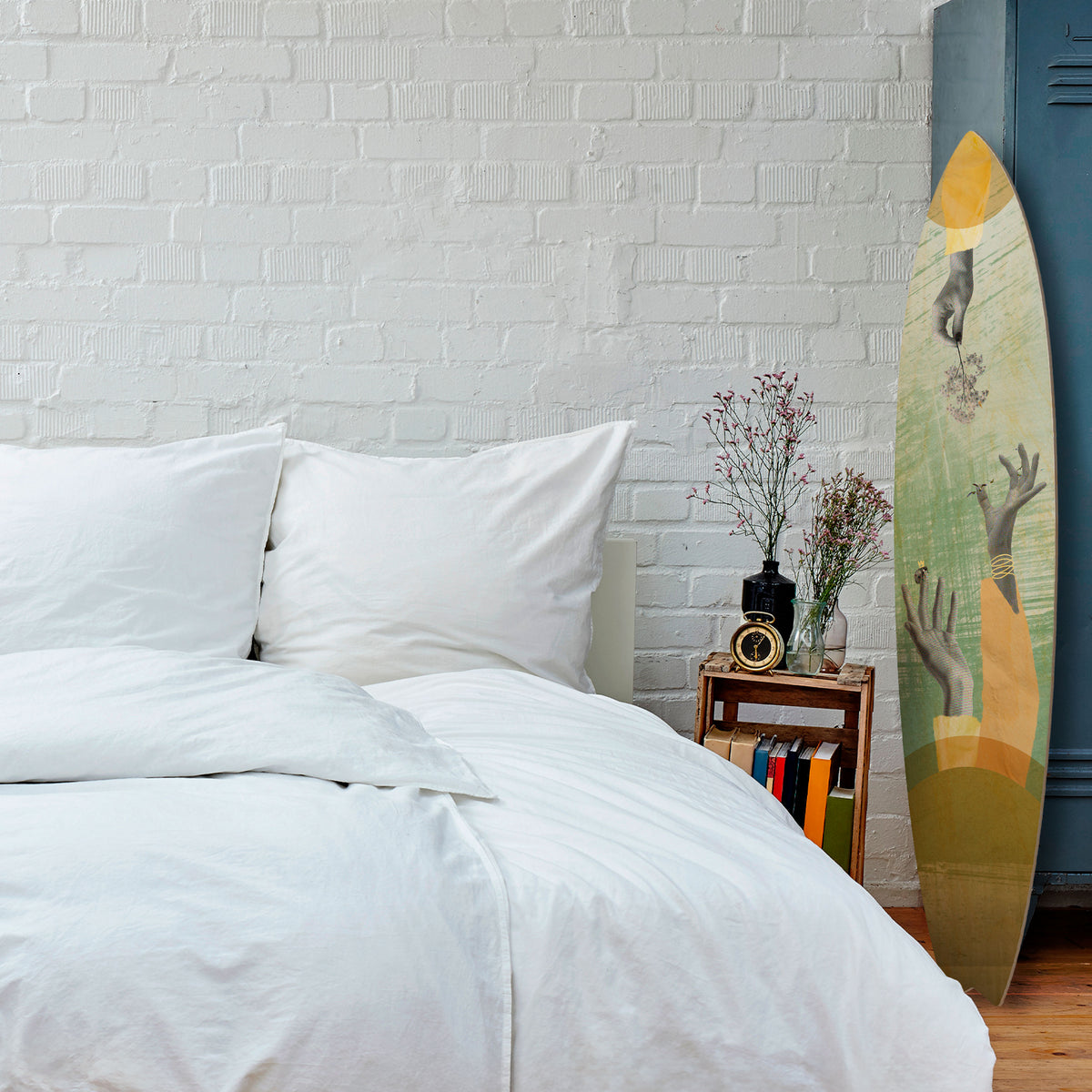 EARTH ELEMENTS Dekorativní panel ve tvaru surfu