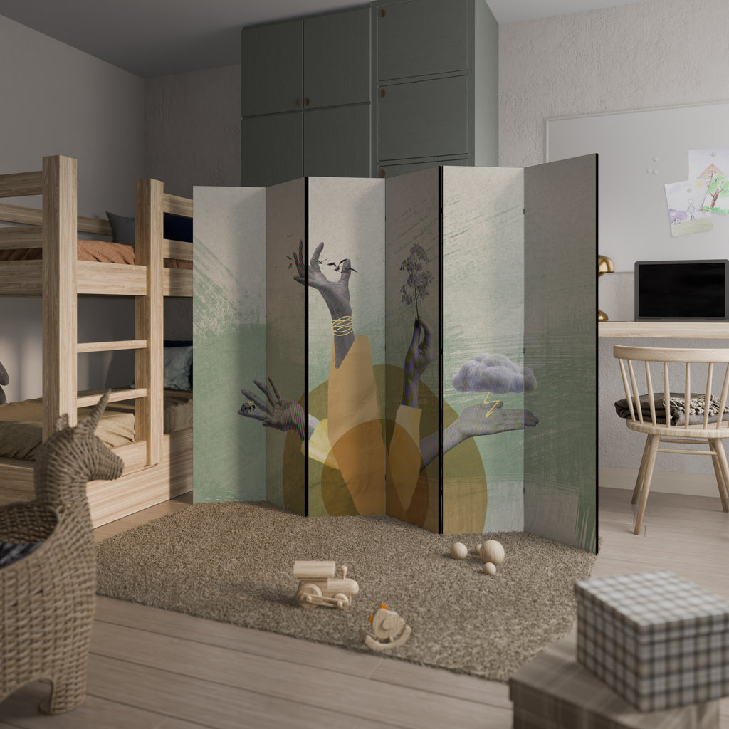 EARTH ELEMENTS 6-Panel Room Divider