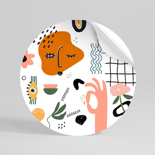 MATISSE WHIMSY Kulatá samolepka