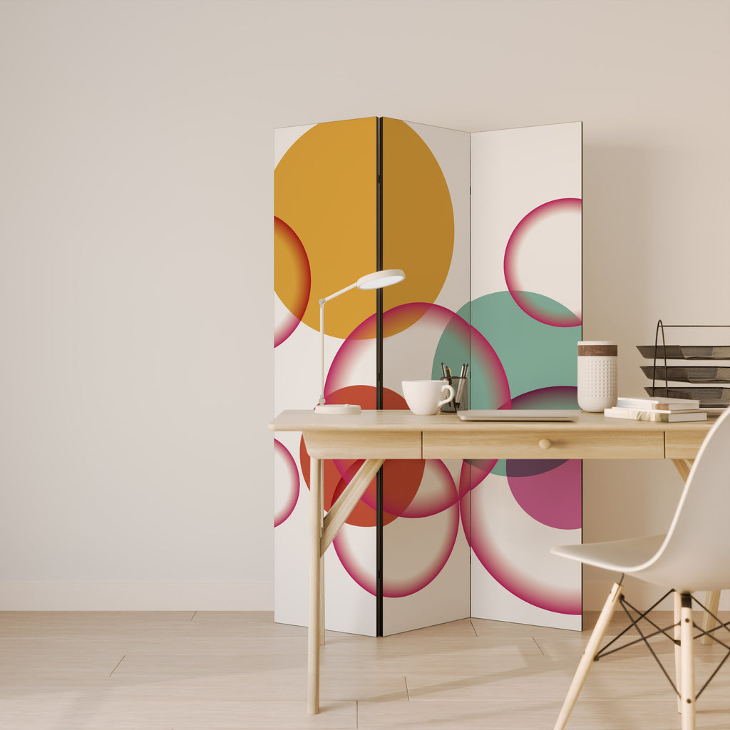 BUBBLE WISH 3-Panel Room Divider
