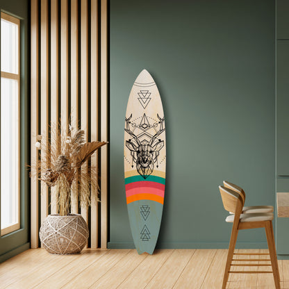 DEER OF COLOR Dekorativní panel ve tvaru surfu