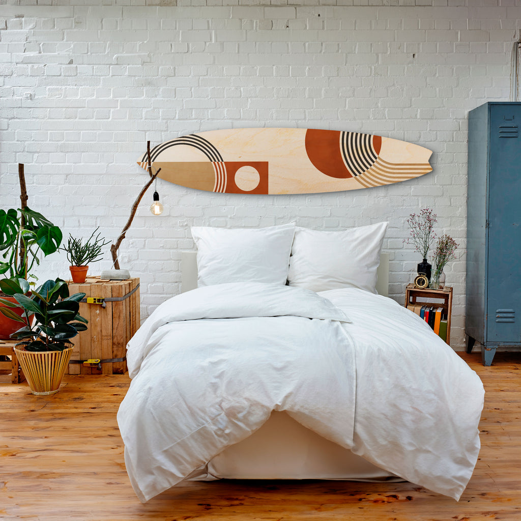 SPACE AROUND Dekorativní panel ve tvaru surfu