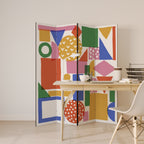 GEOMETRIC GLIMMER 4-Panel Room Divider