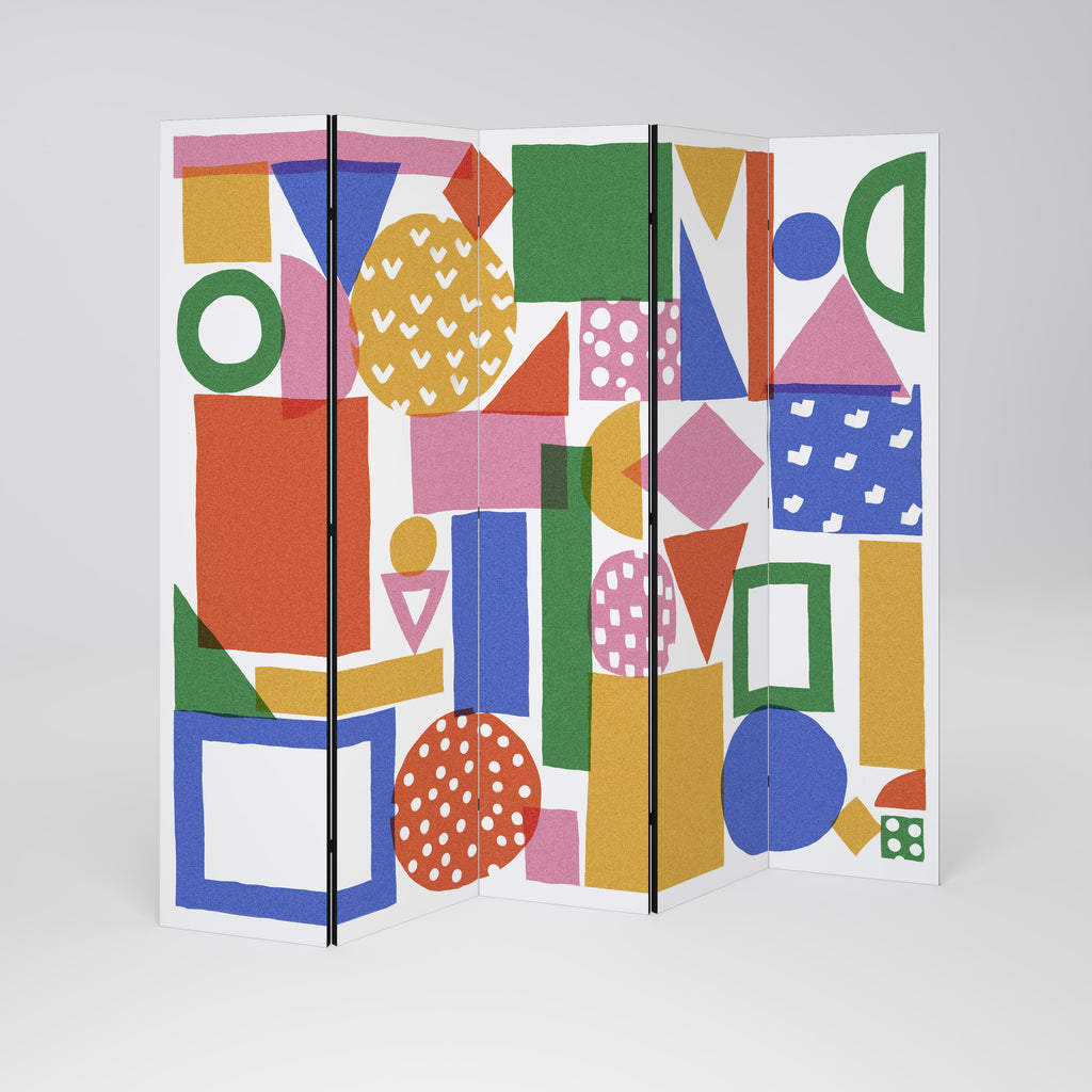 GEOMETRIC GLIMMER 5dílný paraván