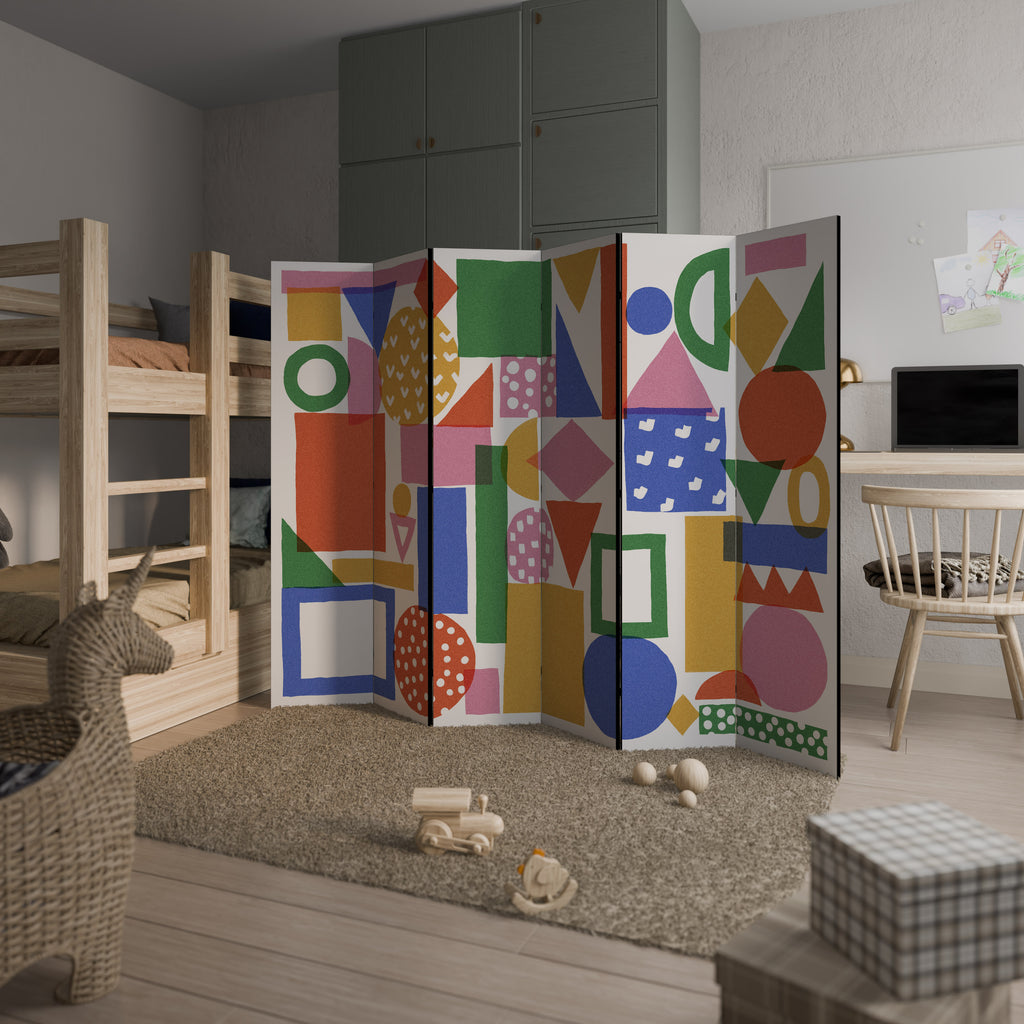 GEOMETRIC GLIMMER 6-Panel Room Divider
