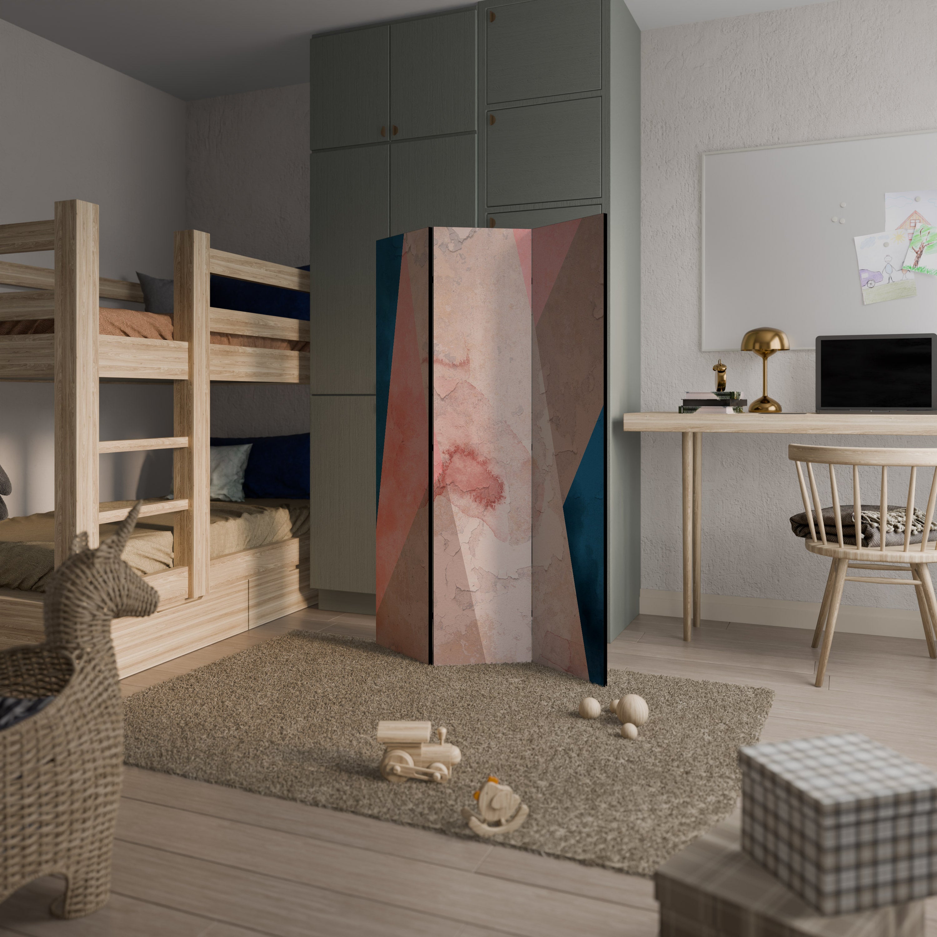 PEONY INTERIOR 3dílný paraván