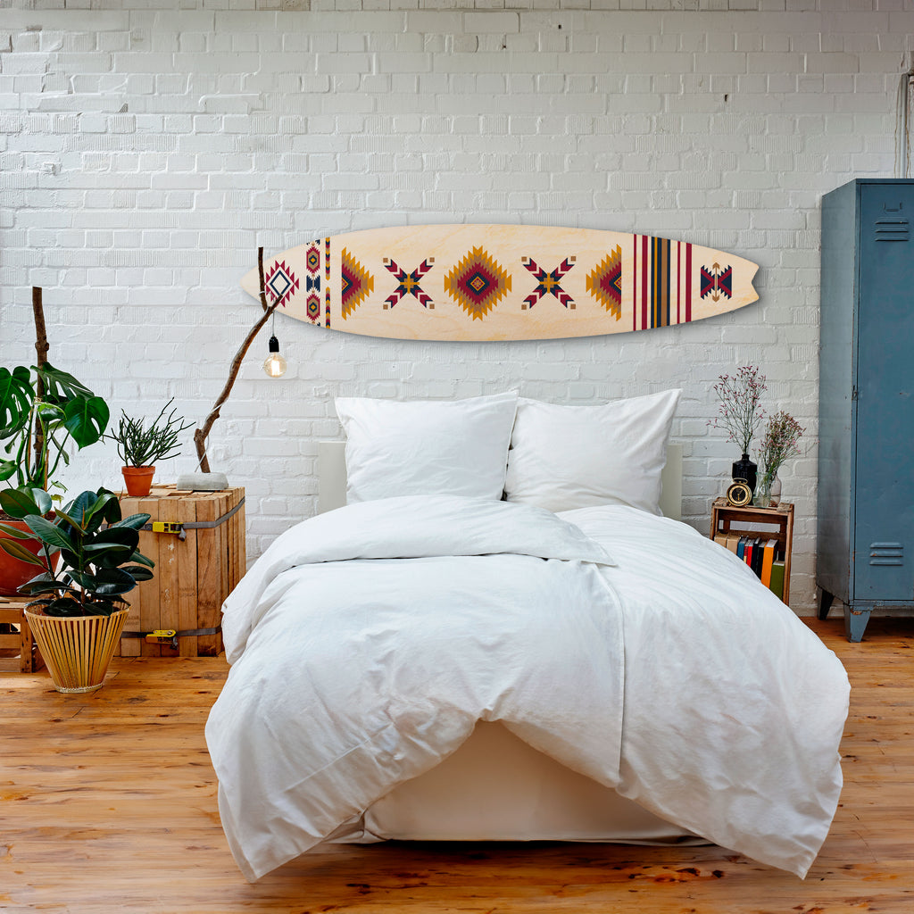 ETHNIC TEASER Dekorativní panel ve tvaru surfu