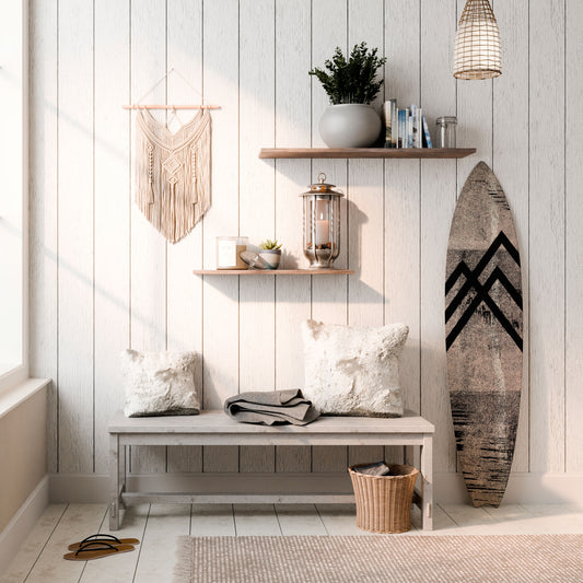 SUMMIT STRIPES Dekorativní panel ve tvaru surfu