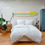 SUNSET RIDER Dekorativní panel ve tvaru surfu