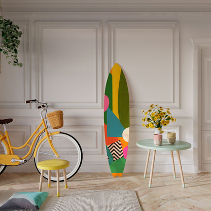 RADIANT HUES Dekorativní panel ve tvaru surfu