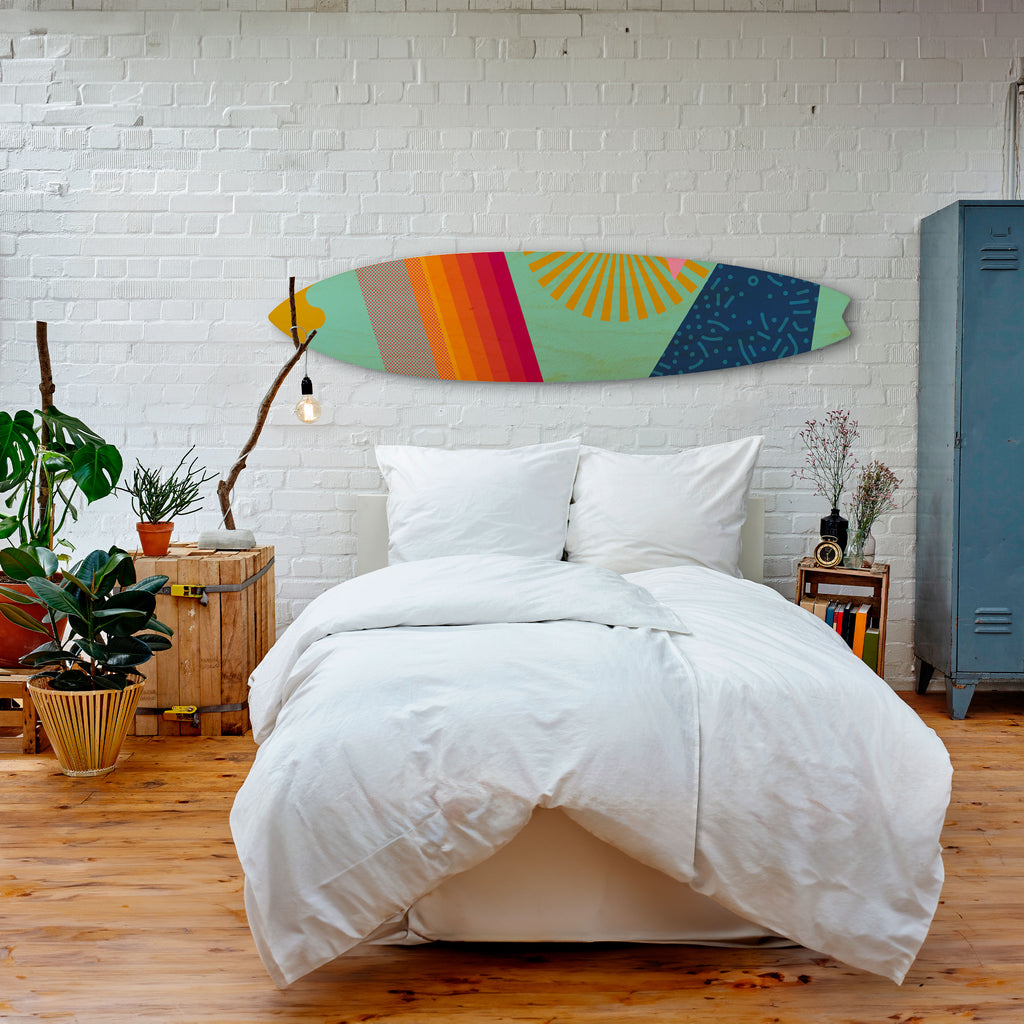 DAYBREAK BLISS Dekorativní panel ve tvaru surfu