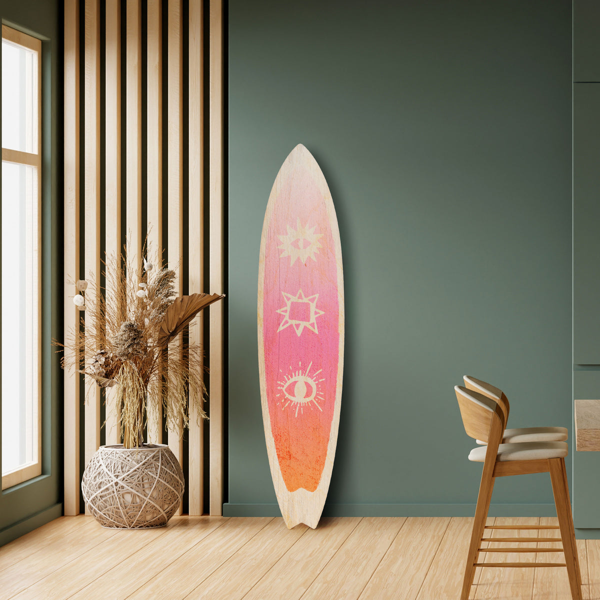 DAZZLING DESIGN Dekorativní panel ve tvaru surfu