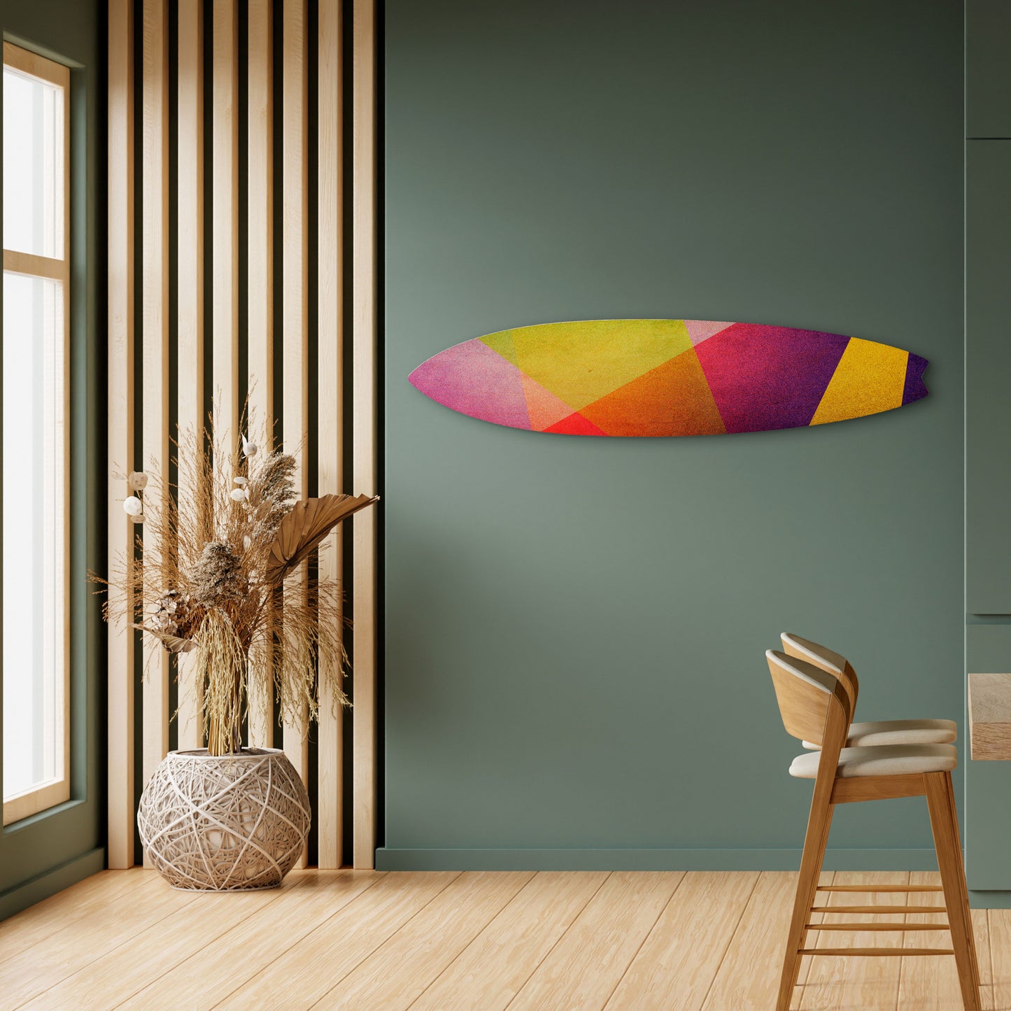 VIVID GEOMETRY Dekorativní panel ve tvaru surfu